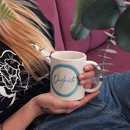 Taza Desayuno con Mensaje Disfruta_ Regalos Originales para Mujer_ Taza café Infusiones o Decoración Hogar en Cerámica de Alta Calidad.