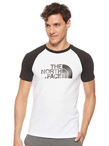 The North Face Easy Raglan Camiseta, Hombre, Blanco (White/Black), XL