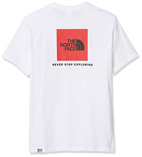 The North Face S/S Red Box tee Camiseta de Manga Corta, Hombre, Blanco (TNF White), M