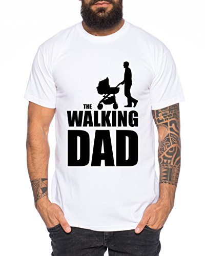 The Walking Dad Camiseta de Hombre Nerd Dead, Farbe2:Weiß;Größe2:S