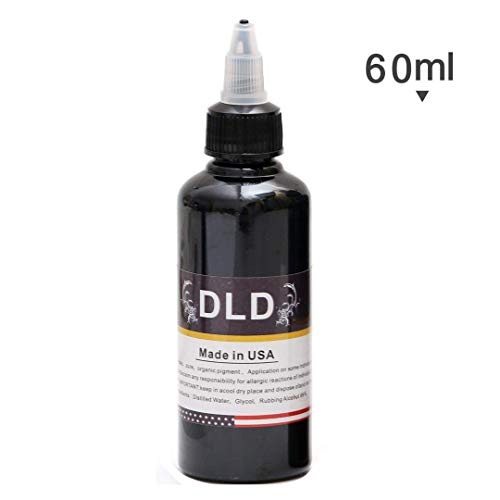 tinta de tatuaje todo propósito negro - 2 onzas (60 mililitros) - esquematización tatuaje tinta-súper pigmento tatuaje negro