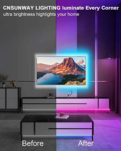 Tira LED , CNSUNWYA 12M (2*6M) Luces RGB LED 24V 5050 SMD Con 44 Teclas Control Remoto IR Habitación Que Cambian De Color Luz De Ambiente Para el Hogar Dormitorio Habitación TV Coches Fiesta Boda