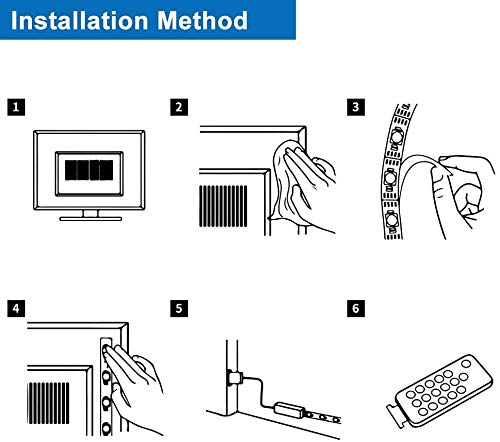 Tira LED,RGB IED Strip,3m Tiras LED 5050 RGB 180 leds,20 colores y 6 Modos con Interfaz USB y Control Remoto IR 44 Teclas,Luz de Fondo de TV,Para la Decoración del Hogar y la Boda