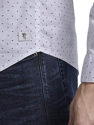 TOM TAILOR Denim AOP Camisa Abotonada, 21622, L para Hombre