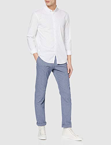 TOM TAILOR Denim AOP Camisa Abotonada, 21622, L para Hombre