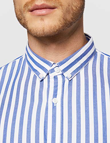 TOM TAILOR Denim Karo Streifen Camisa Abotonada, 21564, XL para Hombre