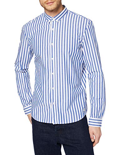 TOM TAILOR Denim Karo Streifen Camisa Abotonada, 21564, XL para Hombre