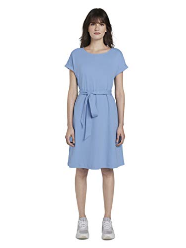 TOM TAILOR mine to five A- Linie Vestido, 11139/Azul Encantador Y Suave, 46 para Mujer