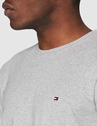 Tommy Hilfiger Core Stretch Slim Cneck tee, Camiseta Hombre, Gris (Cloud Htr 501), X-Large
