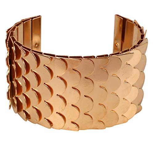 Touchstone New Indian Bollywood Fashion Finely Handcrafted Beaten Coins Dramatic Look Designer Jewelry Slip In Easy To Wear Cuff Bracelet In Gold Tone for Women.