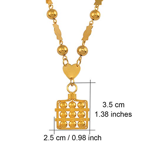 TUDUDU Marshall Colgante Cuentas De Color Dorado Collares para Mujeres Cadenas De Bolas Redondas Joyas Isla De Guam Micronesia