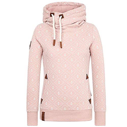 U/A Sudadera holgada con capucha para mujer con estampado de manga larga y capucha