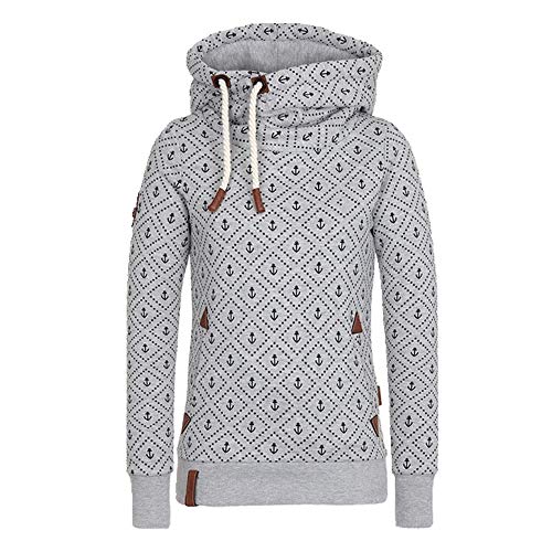 U/A Sudadera holgada con capucha para mujer con estampado de manga larga y capucha