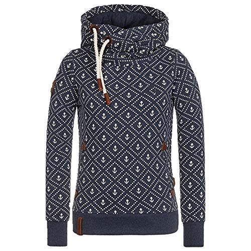 U/A Sudadera holgada con capucha para mujer con estampado de manga larga y capucha