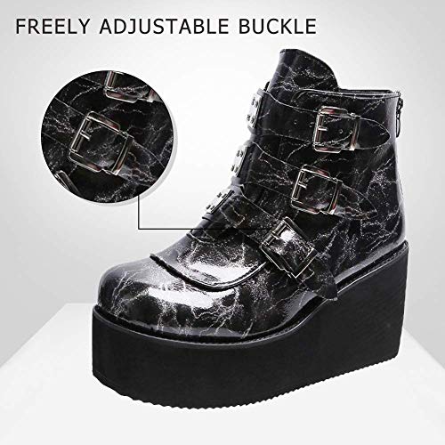 UMore Botines Chelsea para Mujer Botas Cortas al Tobillo Mujer Botas para Mujer, Botas Altas con Plataforma Motocicleta Botas para Mujer