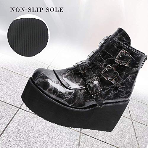 UMore Botines Chelsea para Mujer Botas Cortas al Tobillo Mujer Botas para Mujer, Botas Altas con Plataforma Motocicleta Botas para Mujer