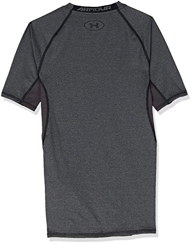 Under Armour UA Heatgear Short Sleeve Camiseta, Hombre, Gris (Carbon Heather/Black (090), XL