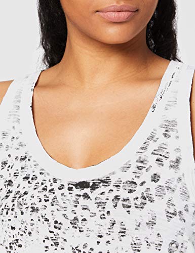 Urban Classics Long Leo Print Loose Camiseta Deportiva de Tirantes, Multicolor (Wht/Blk 00224), L para Mujer