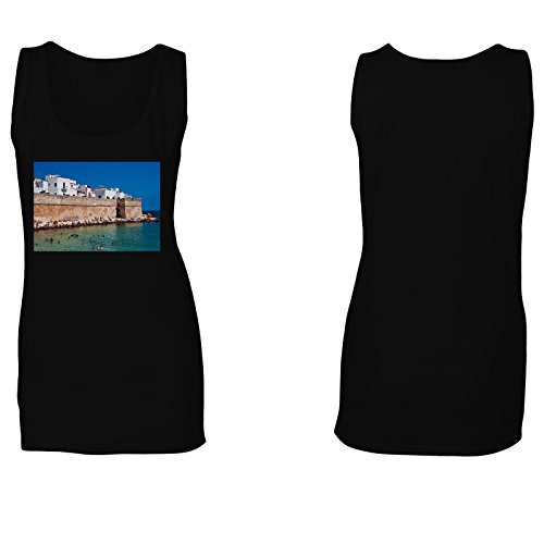 Vacaciones en la Playa de Italia Viajar por el Mundo Camiseta sin Mangas Mujer b402ft