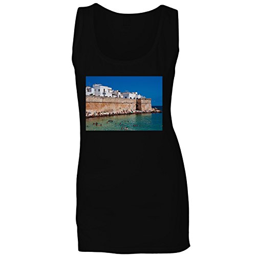 Vacaciones en la Playa de Italia Viajar por el Mundo Camiseta sin Mangas Mujer b402ft