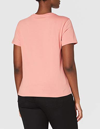 Vans Flying V Crew tee Camiseta, Rosa amanecer, XL para Mujer