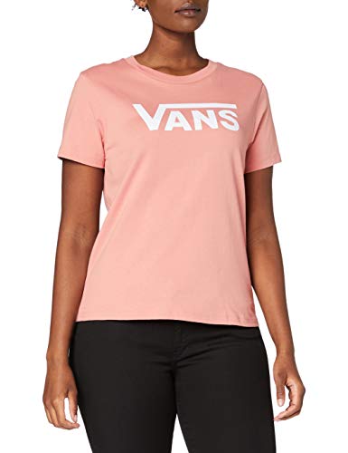 Vans Flying V Crew tee Camiseta, Rosa amanecer, XL para Mujer