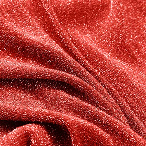 Vectry Vestido De Fiesta Lentejuelas Vestidos para Comunion Mujer Vestidos Largos Lentejuelas Vestidos Casual De Mujer Vestidos Elegantes Vestidos De Coctel(Rojo1,M)