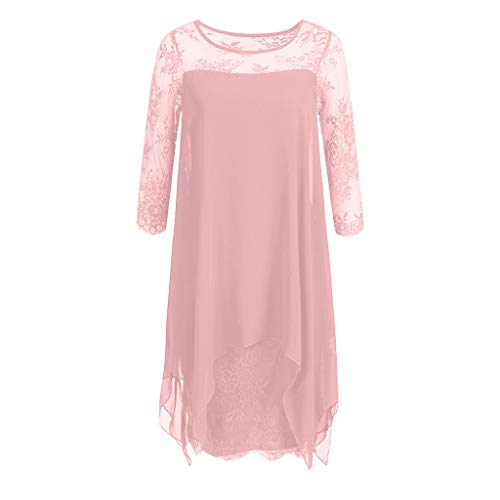 Vectry Vestido Largo Espalda Encaje Vestidos de Coctel Cortos para Bodas Vestidos para La Playa Vestidos Largos Sexys Boda Noche Vestidos Mujer Tallas Grandes