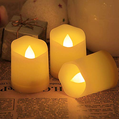 Velas LED sin Llama, otumixx Pack de 6 Velas LED Sin Fuego con Mando a Distancia y Temporizador, Velas Eléctricas con Baterías para Bodas, Cumpleaños, Fiestas, Navidad, Halloween