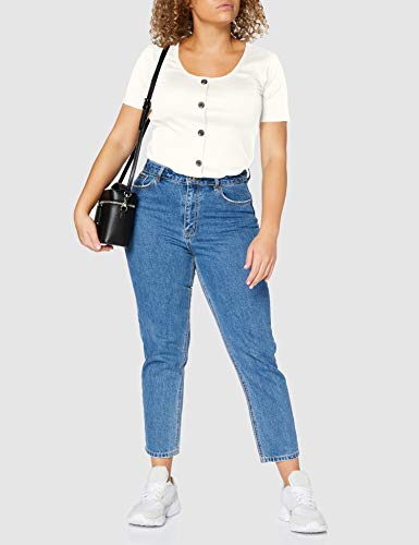 Vero Moda Vmhelsinki SS Top Ga Noos Camiseta, Blanco como La Nieve, XL para Mujer