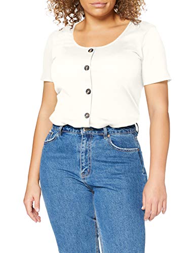 Vero Moda Vmhelsinki SS Top Ga Noos Camiseta, Blanco como La Nieve, XL para Mujer