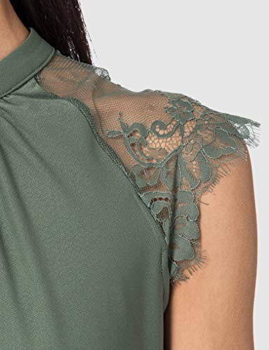 Vero Moda VMMILLA SL Lace Short Dress GA Color Vestido, Laurel Wreath, XL para Mujer