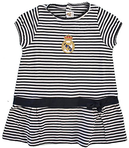 Vestido Real Madrid Niñas Rayas Negras (12 Meses)