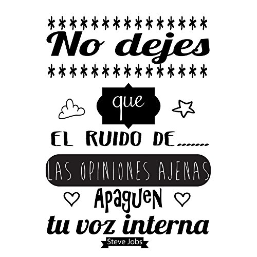 Vinilo Pared “No dejes que el ruido de las." Vinilos decorativos de frases. vinilo frases motivadoras. Vinilo para decorar habitaciones. Vinilos pared frases decorativas modelo Docliick DC-16134