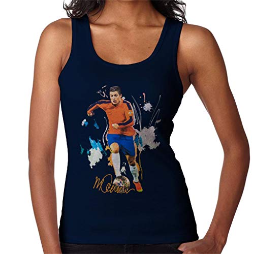 VINTRO Football Star Cristiano Ronaldo - Chaleco para Mujer, diseño de Estrella de fútbol Azul Azul Marino Profundo M