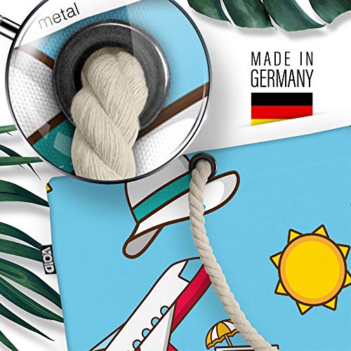 VOID Avión de Vacaciones Bolsa de Playa 58x38x16cm 23L Shopper Bolsa de Viaje Compras Beach Bag Bolso