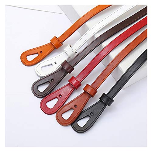 Without logo SFQRYP Cinturón de diseñador de Moda Cintura de Mujer Cinturón de Cuero Genuino Largo Easy Wear Accesorios Cintura 2020 (Belt Length : 110 x 1.5 cm, Color : White Belt)