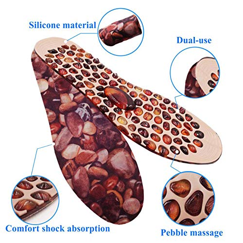 WOERD Plantillas de Cuidado de la Salud de Imán,antifatiga Plantillas de Masaje Magnético Transpirables Hombre Mujer,Salud Inserciones Almohadillas de Zapatos de Acupresión de Pies Soporte Cortable