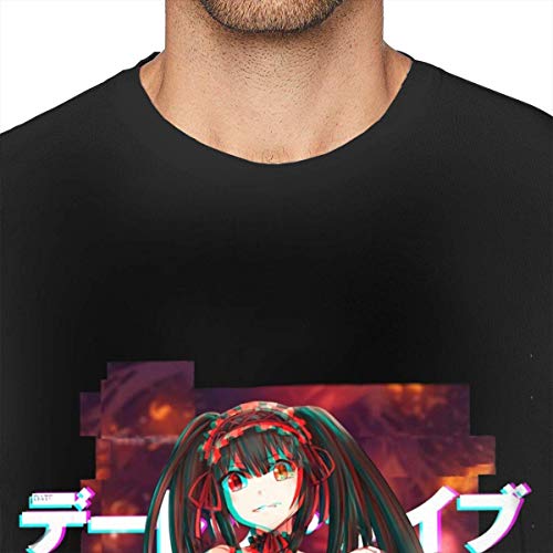 XCNGG Drumbeat Date Alive KU-Rumi Camiseta con Cuello Redondo para Hombre Jersey Estampado de Manga Corta Informal