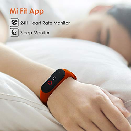Xiaomi Mi Band 4 Pulsera de Actividad,Monitores de Actividad,Pantalla Pulsómetro Fitness Tracker, Smartwatch con 0.95''Pantalla AMOLED a Color ,con ios y Android, Naranja( Versión Global)