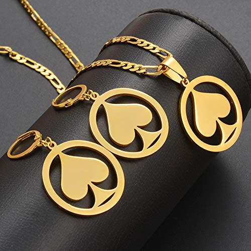 xtszlfj Micronesia Colgante Collares y Pendientes Conjuntos para Las Mujeres niñas Oro Color joyería Marshall Isla Hawaii Guam