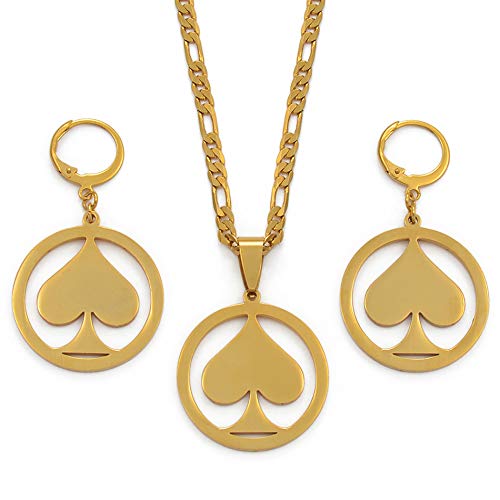 xtszlfj Micronesia Colgante Collares y Pendientes Conjuntos para Las Mujeres niñas Oro Color joyería Marshall Isla Hawaii Guam