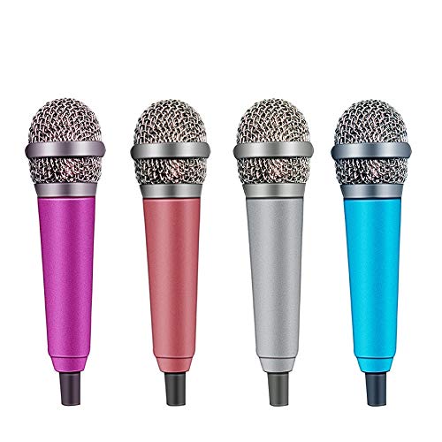 XUEXIU Michip portátil Portátil Mini 3.5mm Estilo de Estudio Micrófono para PC portátil Mic KTV KAOKE Karaoke 5.5cm * 1.8cm para PC o Todo Smartphone (Color : Blue)