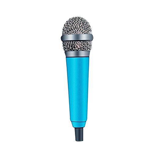 XUEXIU Michip portátil Portátil Mini 3.5mm Estilo de Estudio Micrófono para PC portátil Mic KTV KAOKE Karaoke 5.5cm * 1.8cm para PC o Todo Smartphone (Color : Blue)