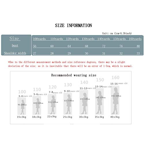 XYW Chicas Cheongsam - Falda otoño e Invierno Mejora Infantil Estilo Chino niña niña Grande niños Vestido Estilo Occidental (Color : Blue, Size : #110)