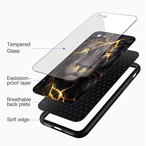 Yoedge Samsung Galaxy S10 Plus Funda, Anti-Rasguños Carcasa con Dibujos Diseño Bordes en Suave TPU Silicona Híbrida Tempered Vidrio Case Cover para Samsung Galaxy S10 Plus, Tigre