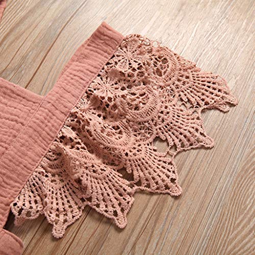 YWLINK Verano Mezcla De AlgodóN Ropa Infantil del Vestido De La Princesa del SóLido Sin Mangas del CordóN De La NiñA Infantil del Bebé Princesa Fiesta Princesa Fiesta Ropa Casual 6 Meses A 3 AñOs