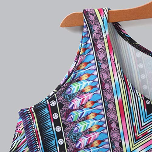 YWLINK Verano NiñAs Vestido, Mezcla De AlgodóN 3D Estampado Digital Falda Larga Vestido Barbacoa Al Aire Libre Camping Vestido Casual La Moda (Negro,8-9 años/150)