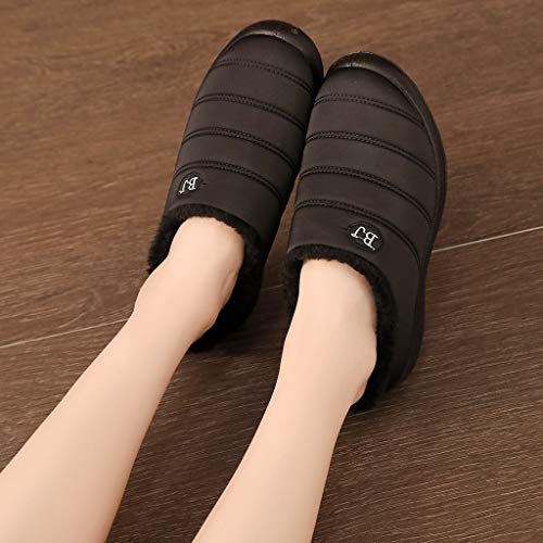 YWLINK Zapatillas Impermeables para Mujer Al Aire Libre Botas De Nieve CáLidas De Invierno Zapatillas De AlgodóN Confort Antideslizantes Zapatos De Casa Calzado Interior Y Exterior