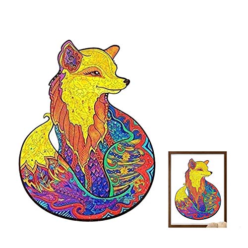 YYQIANG Puzzles de rompecabezas de madera, cabeza de león Unidragon Rompecabezas para adultos Juguete para niños Unidragon, Regalo Decoración para el hogar Dibujos animados Fox Lion Gato Diseño para j